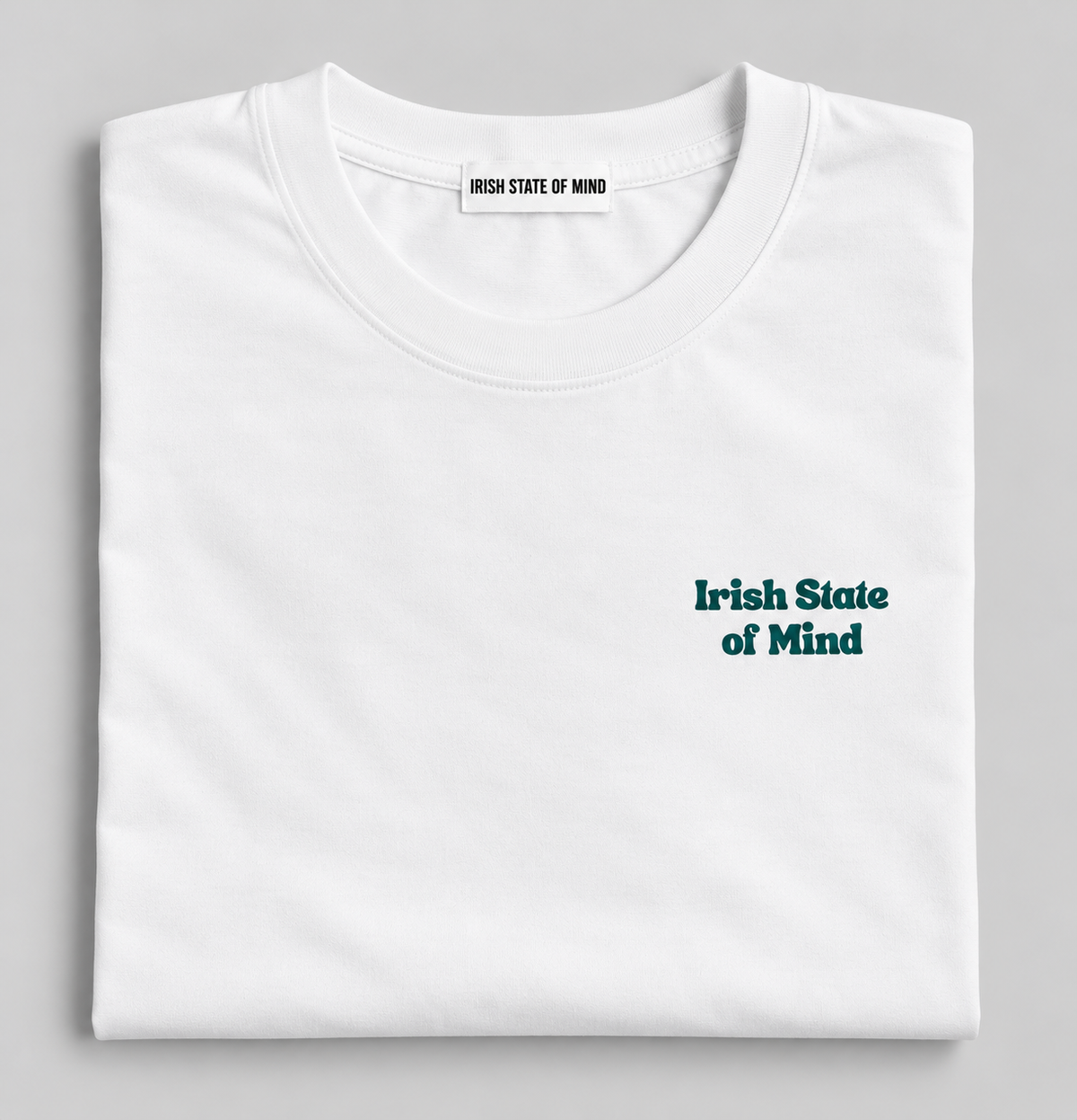 Irish State of Mind signature white graphic T-shirt