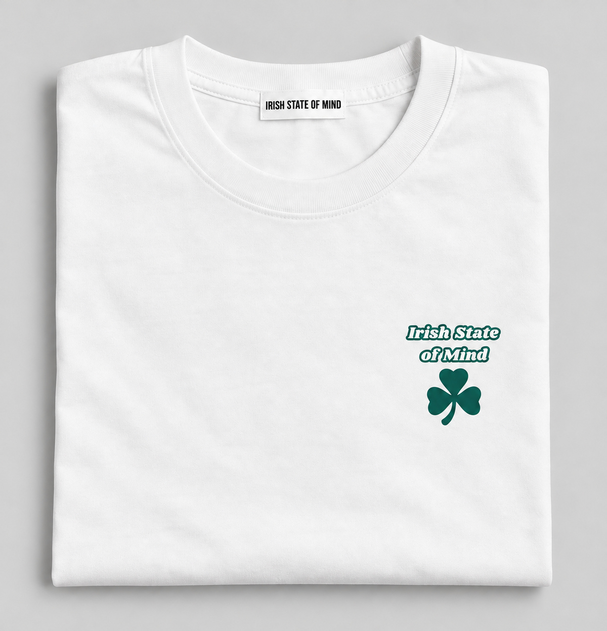 Shamrock white Irish graphic T-shirt by Irish State of Mind